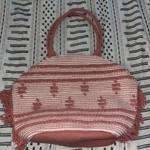 Shade & Shore Pink Tassel beach bag
